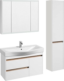 Акватон Зеркальный шкаф Нортон 100 белый – фотография-4